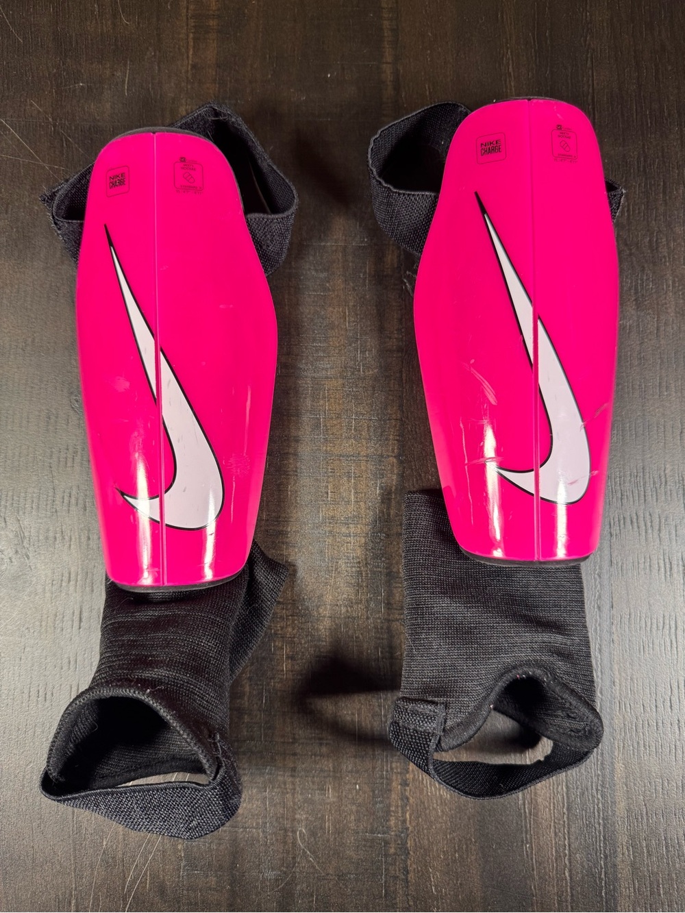 Nike Charge Youth Soccer Shin Guards Pink White Size Youth Large YL NOCSAE